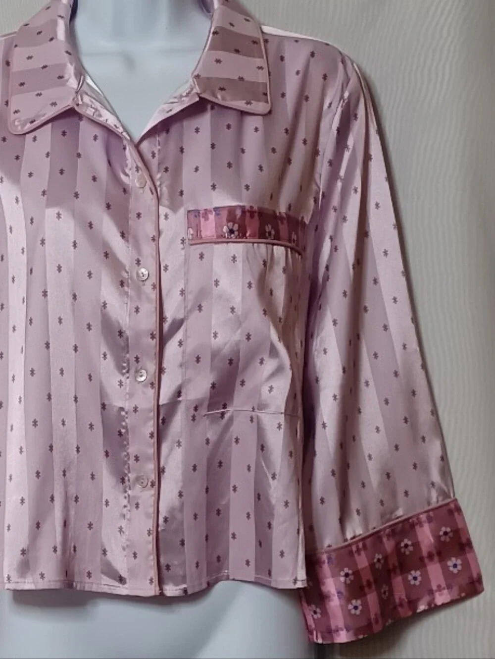Free People Intimately Lilac Combo Floral Sleep Wear Top. L
